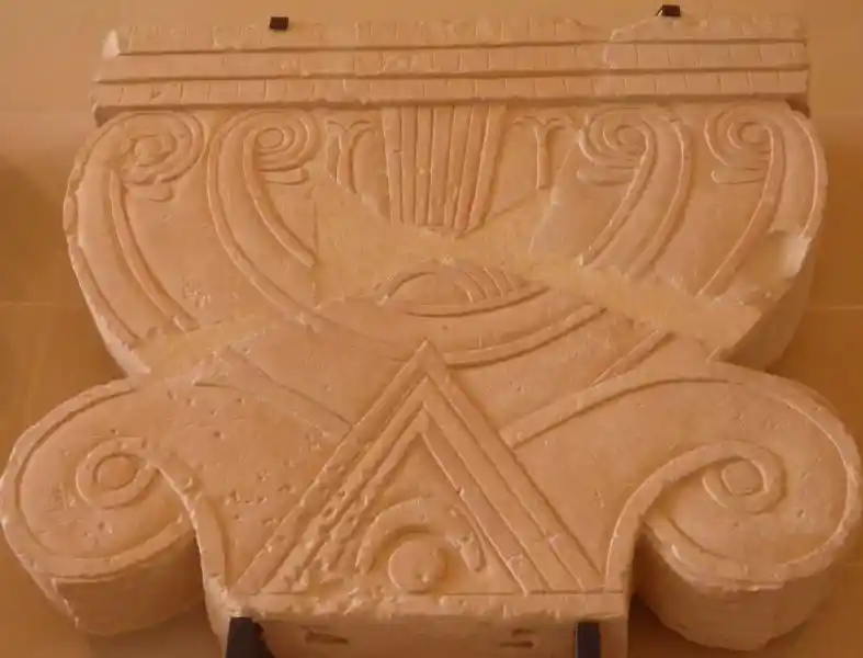 Crescent on circle inside a triangle